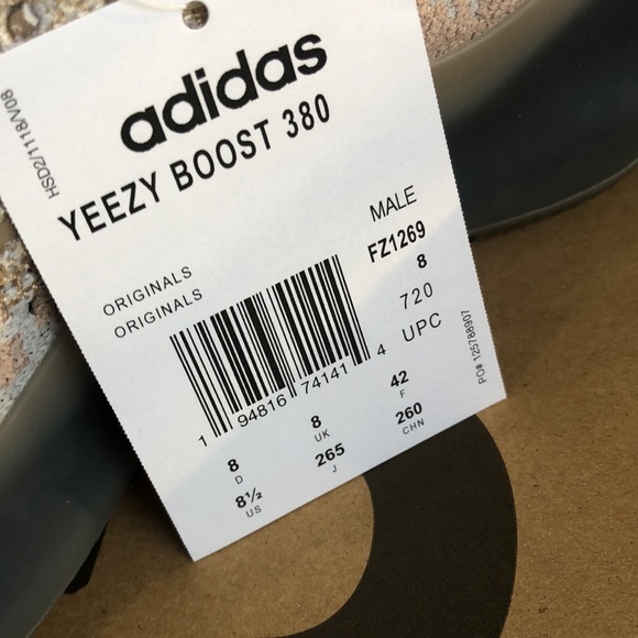 💯 adidas YEEZY Boost 380 Pepper sneakers sz 8.5 - Picture 5 of 10